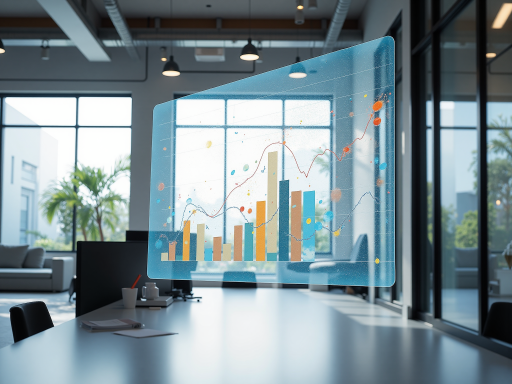 办公室工作场景,电脑屏幕显示代码界面,人工智能相关图表,现代办公环境